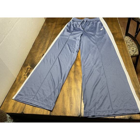 Victoria's Secret Pink Mesh Tech Wide Leg Pants Relaxed Fit Blue Womens Size Med - Picture 1 of 10